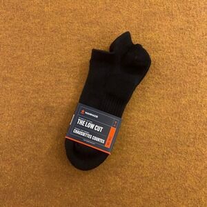 Manmade Mens 11-14 Black The Low Cut Combed Cotton Ankle Socks NWT